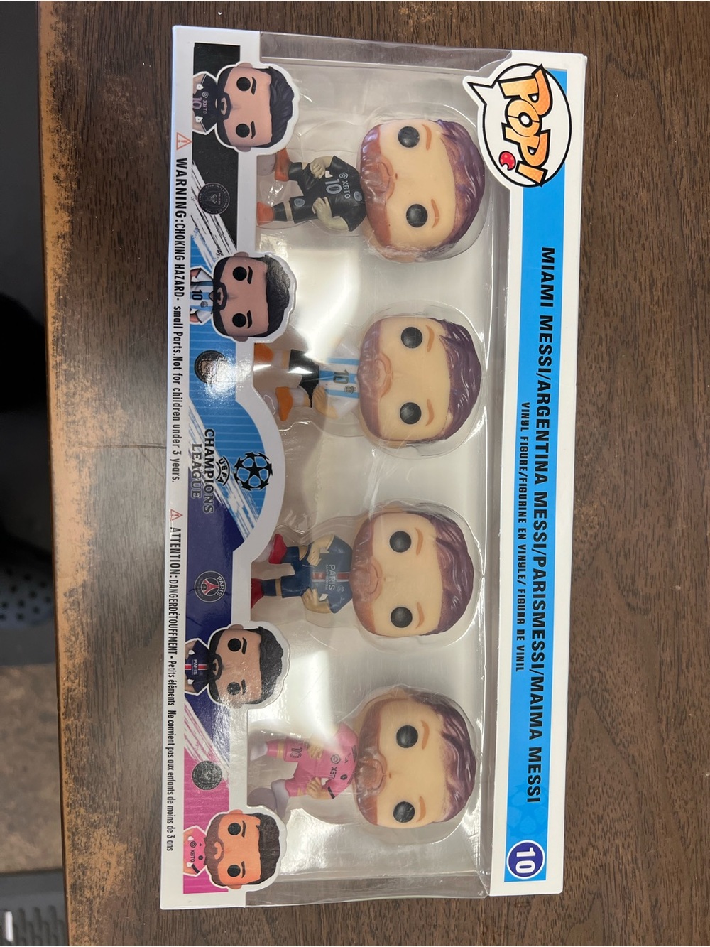 Funko Pop! 4-Figure Lionel Messi Set - Blue/White/Pink/Black